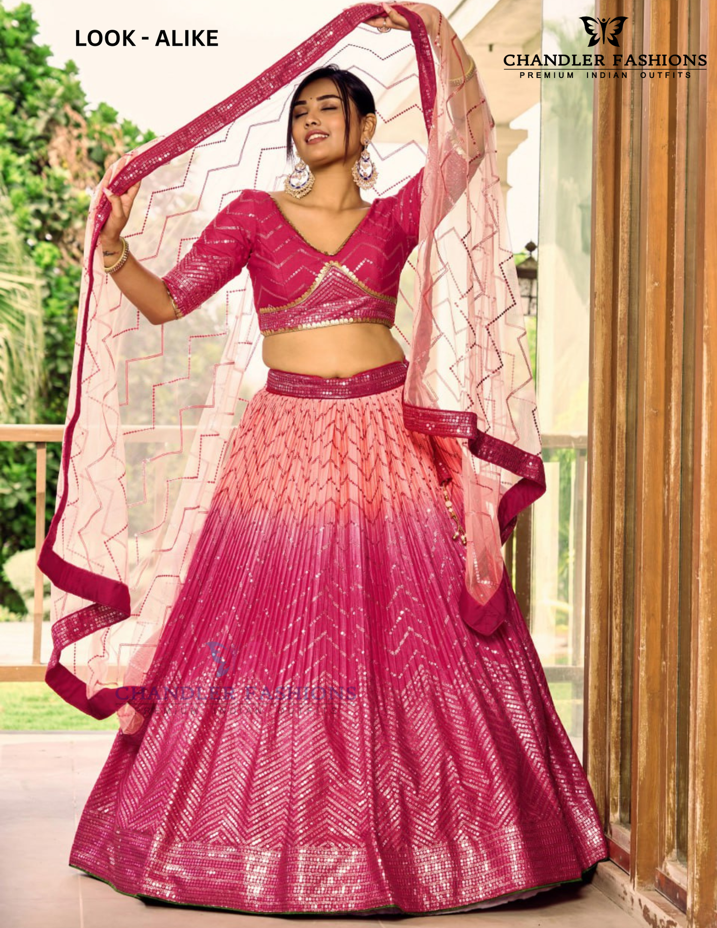 Pink Color Silk With Sequins Work Lehenga Choli With Dupatta In USA
