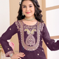 Purple Color Georgette Palazzo Suits Near Me