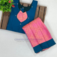 Teal Blue Color Soft Silk Langa Set  In USA