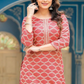 Lovely Pink Color Rayon Gold Print Kurti Near Me