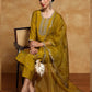 Alluring Mustard Yellow Color Cotton Blend With Embroidery Work Salwar Suits For Women In USA