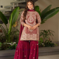 Amazing Maroon Color Crazy Silk Heavy Coding Embroidery Sequins Work Palazzo Suits
