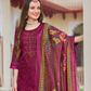 Purple Color Chanderi Silk Salwar Suits For Women Near Me