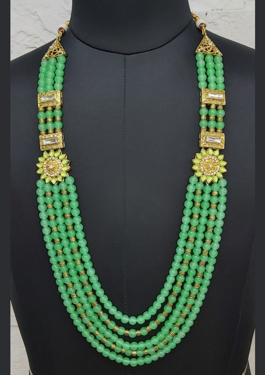 Attractive  Color Multi Strand Beaded Mala For Men 