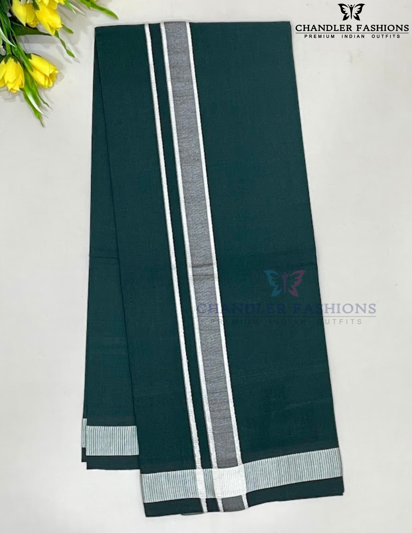 Appealing Men's Green Color Cotton Dhoti Near Me