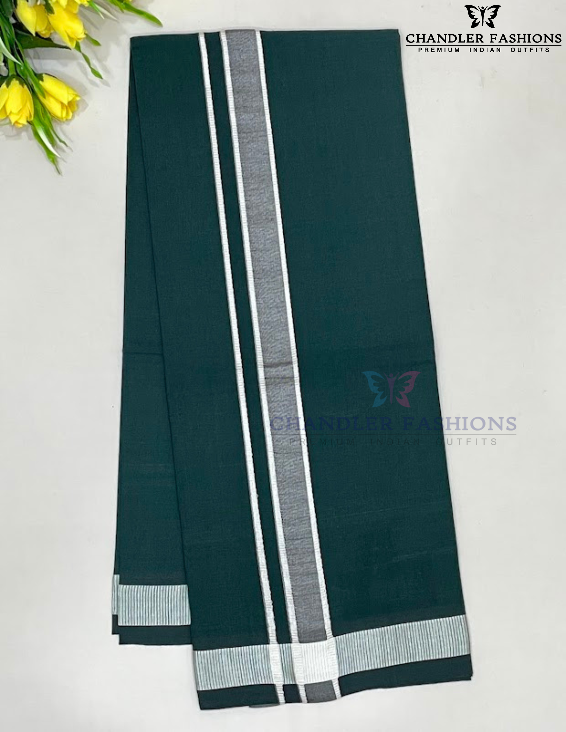 Appealing Men's Green Color Cotton Dhoti Near Me