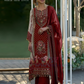 Attractive Red Color Sheer With Printed And Fancy Embroidery Mirror Work Palazzo Suits