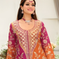 Pink And Orange Color Embroidery Work Kurti With Palazzo Pant Set Near Me