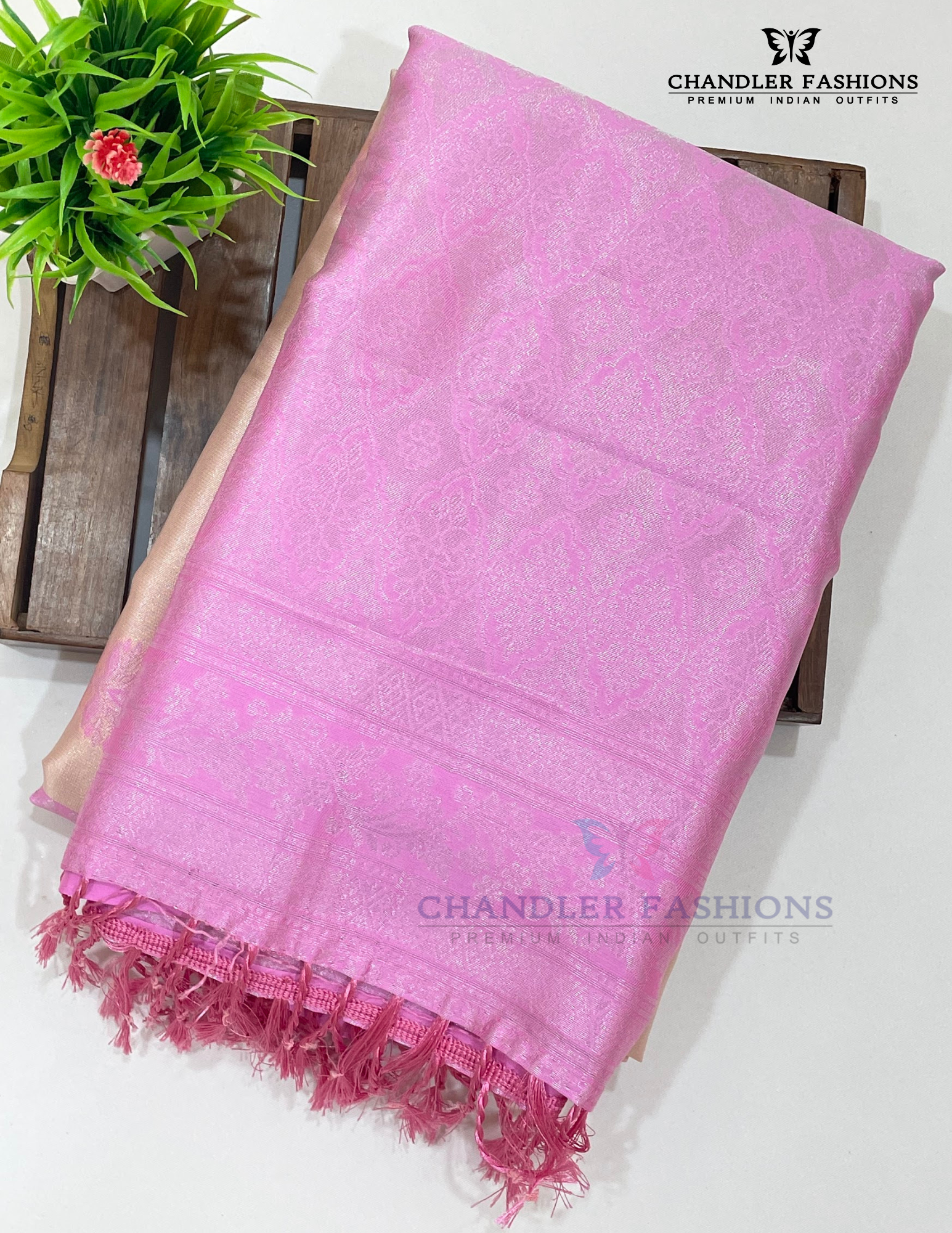 Peach Color Art Silk With Zari Work Saree Near Me