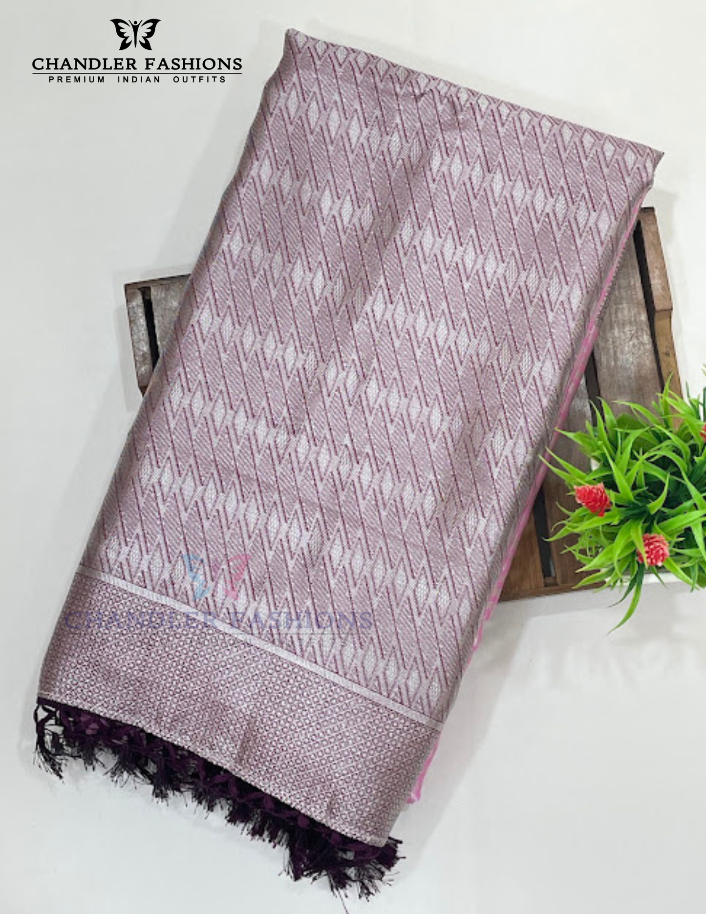 Pink Color Art Silk With Zari Work Saree Near Me