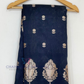 Pretty Black Color Silk Cotton With Gold Zari Saree Near Me
