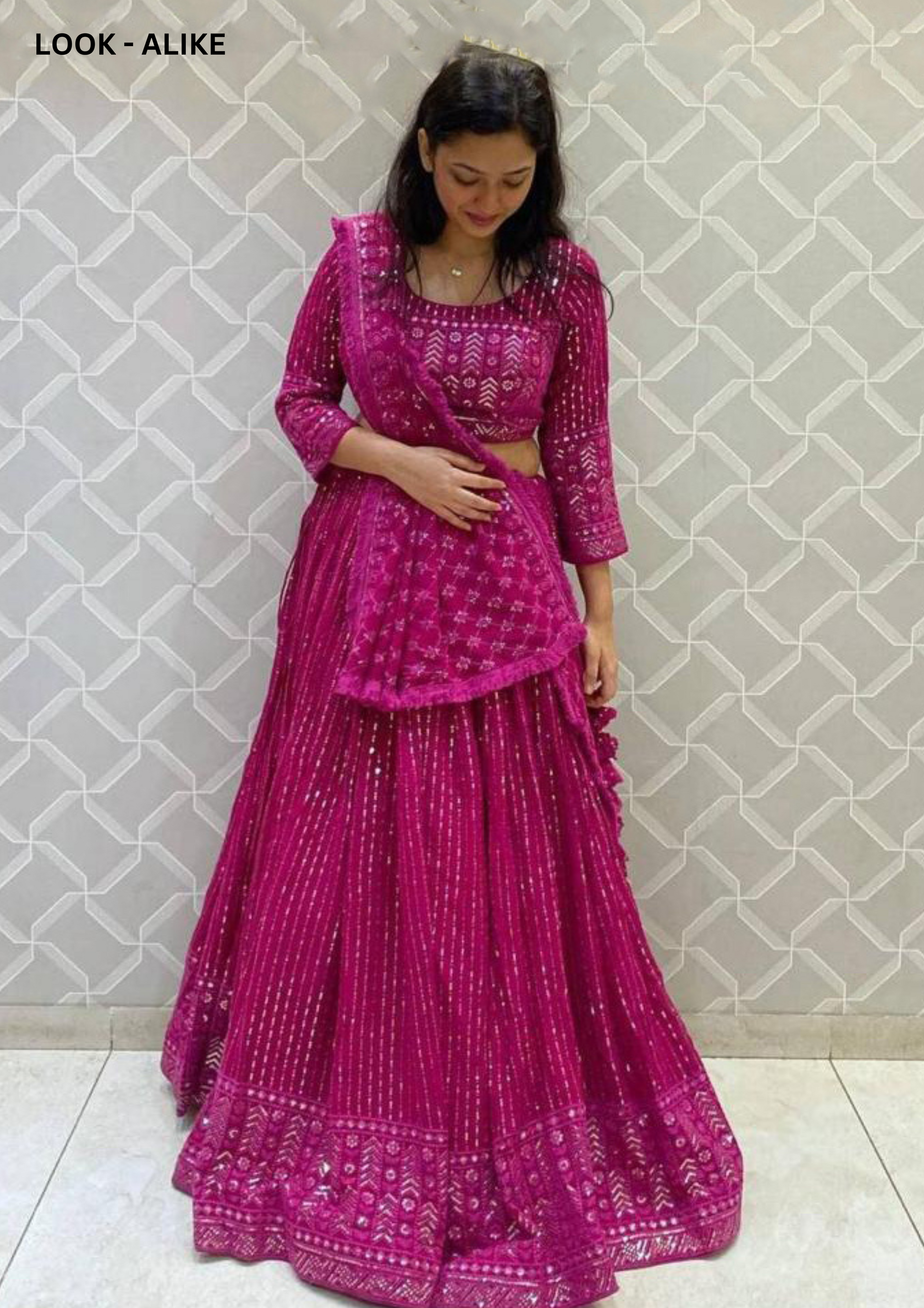 Beautiful Rani Pink Colored Lehenga Choli Near Me