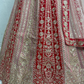 Red Colored Heavy Embroidery And Mirror Hand Work Lehengas In USA