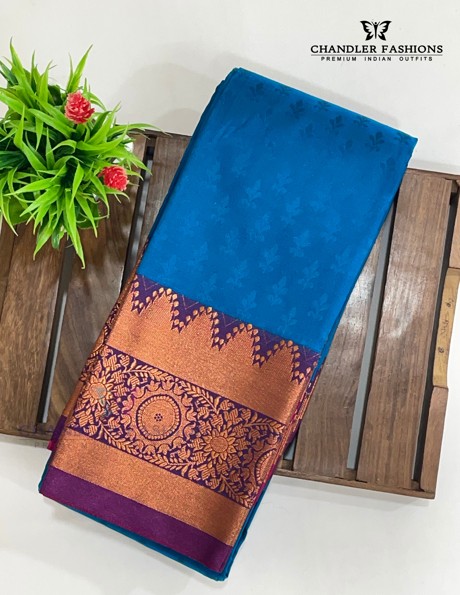 Blue Color Soft Silk Saree With Zari Work Near Me