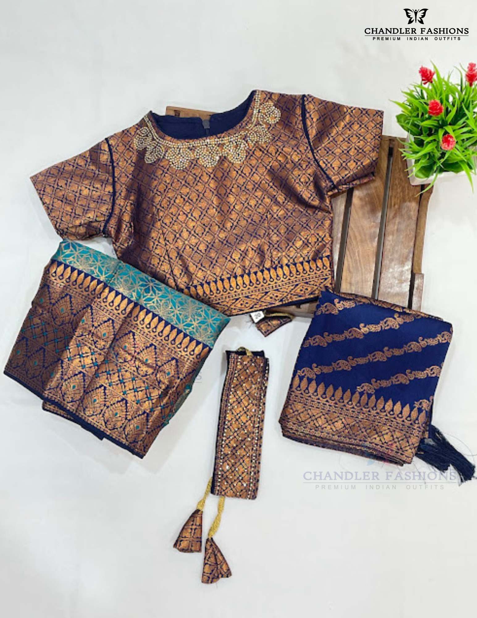 Silk Choli Set With Zari Work Near Me