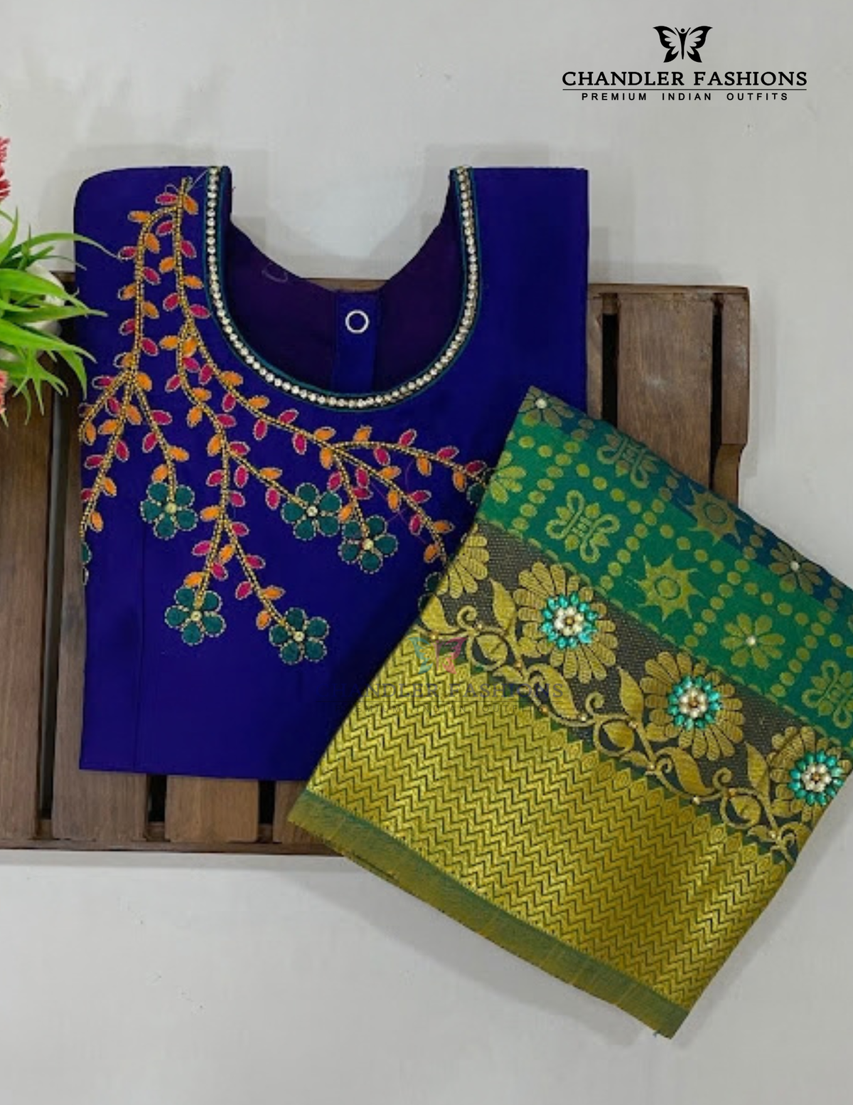 Blue Color Soft Silk Langa Set With Embroidery And Stone Work In USA