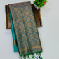 Elegant Green Soft Silk Saree With Zari Work For Women