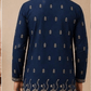 Delightful Navy Blue Color Cotton With Print Work Men's Kurta Near Me