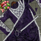 Attractive Violet Color Heavy Rangoli Ready To Wear Saree For Women