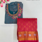 Wonderful Green And Pink Color Art Silk Langa Set With Zari Work For Girls Near Me