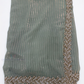 Attractive Pastel Green Color Soft Georgette Sequins With Beaded Lace Border Fancy Saree - PREMIUM QUALITY