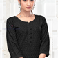 Stunning Black Color Rayon With Embroidery Work Kurti Near Me