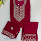 Stunning Red Color Georgette With Stone Work Kurti Suits For Kids Girls