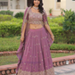 Purple Color Georgette With Embroidery Sequins Work Lehenga Choli Near Me