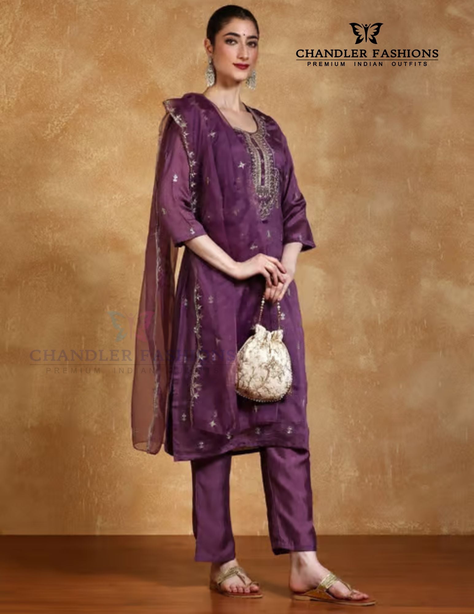 Fanciable Purple Color Silk Blend With Embroidery Work Kurti Suits For Women In USA