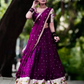 Charming Purple Color Georgette Lehenga Choli With Embroidery Work For Women Near Me