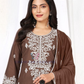 Brown Color Rayon With Thread Work Palazzo Suits Near Me