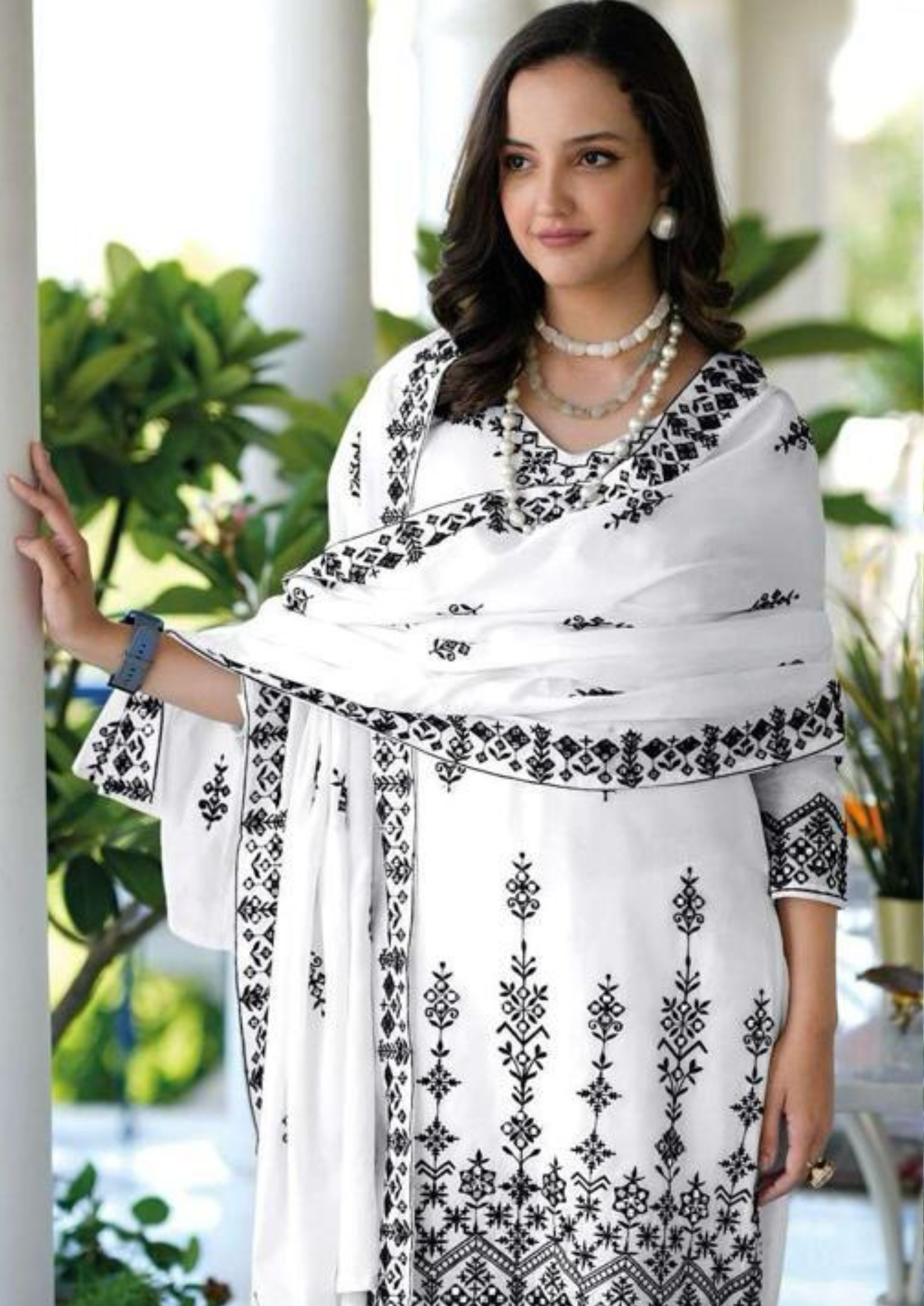 Gorgeous White ColorKurti With Sharara Suits In Tempe