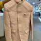 Peach Color Embroidery And Sequins Work Men's Blazer