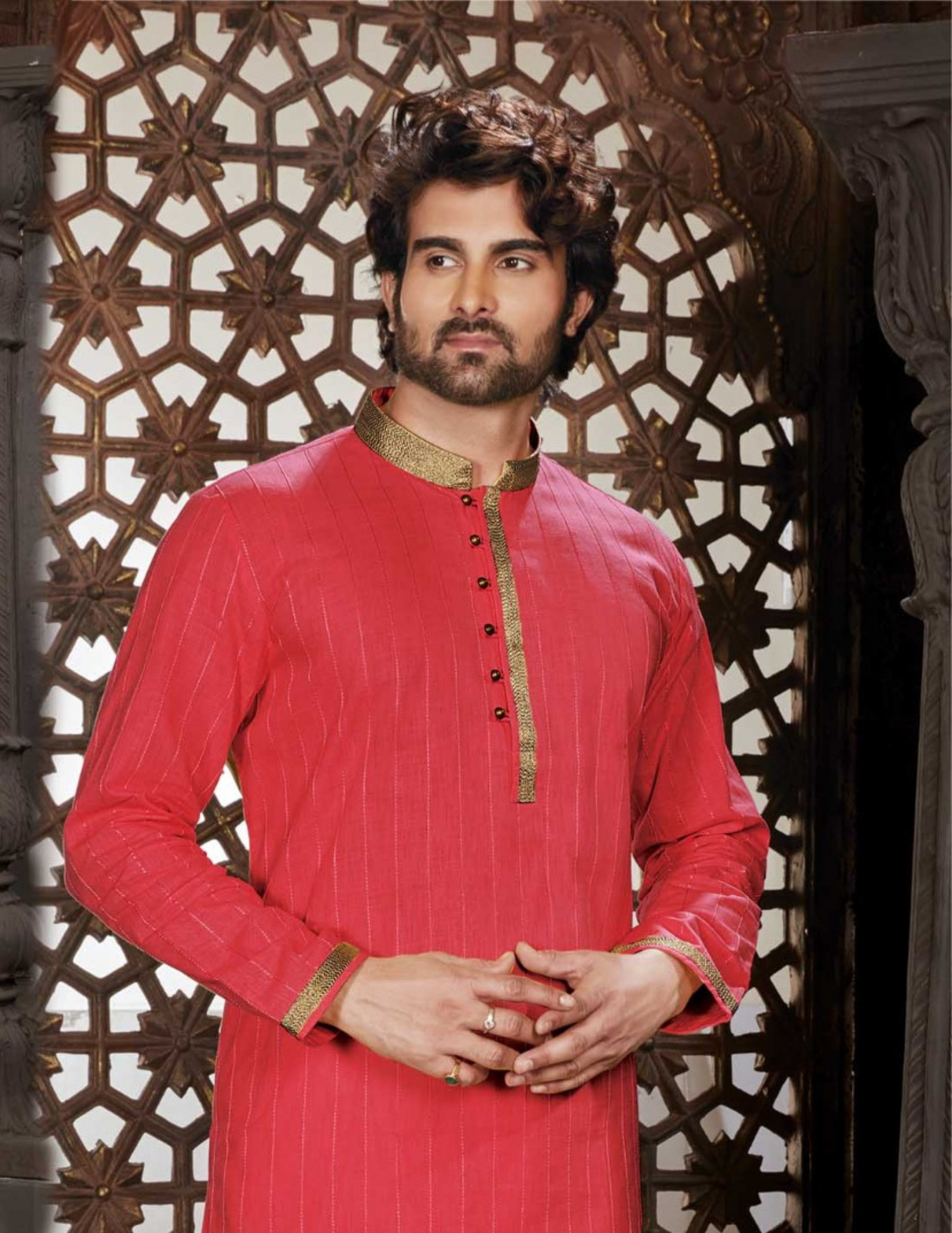 Linen Cotton Men's Kurta With Pajama Pant Near Me