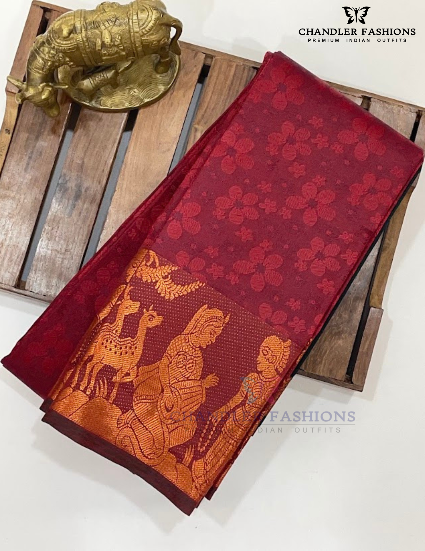 Beautiful Maroon Color Art Silk Saree Near Me