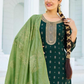 Appealing Green Color Rayon  Kurti With Dupatta Sets Near Me