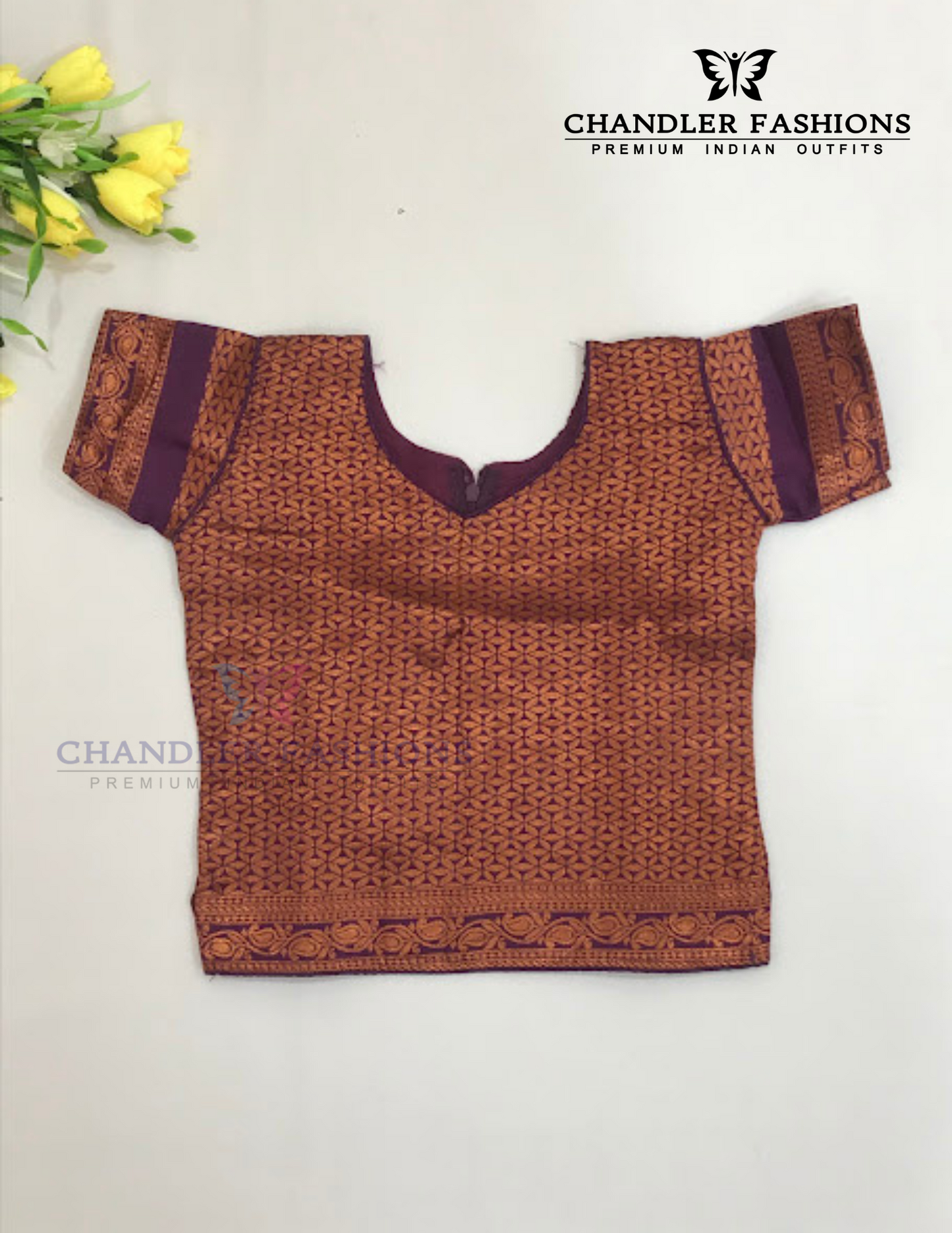 Purple Color With Zari Work Choli Set In Mesa