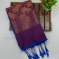 Alluring Blue Color Soft Silk Saree With Contrast Rich Pallu For Women