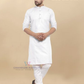 Attractive White Color Cotton Kurta Suits For Men