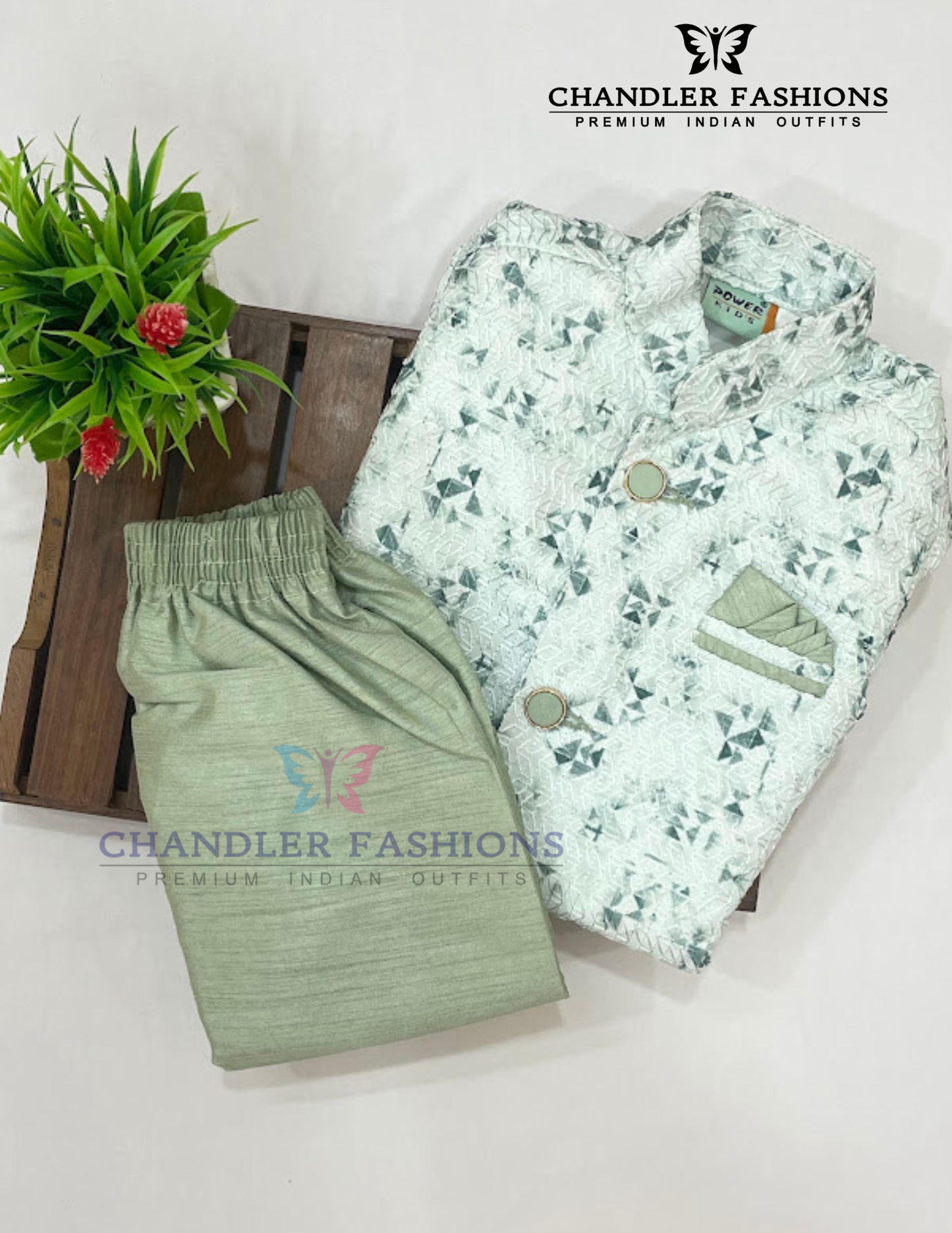 Green Color Sherwani Suit In USA