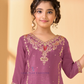Light Violet Color Heavy Chinon Palazzo Suits Near Me