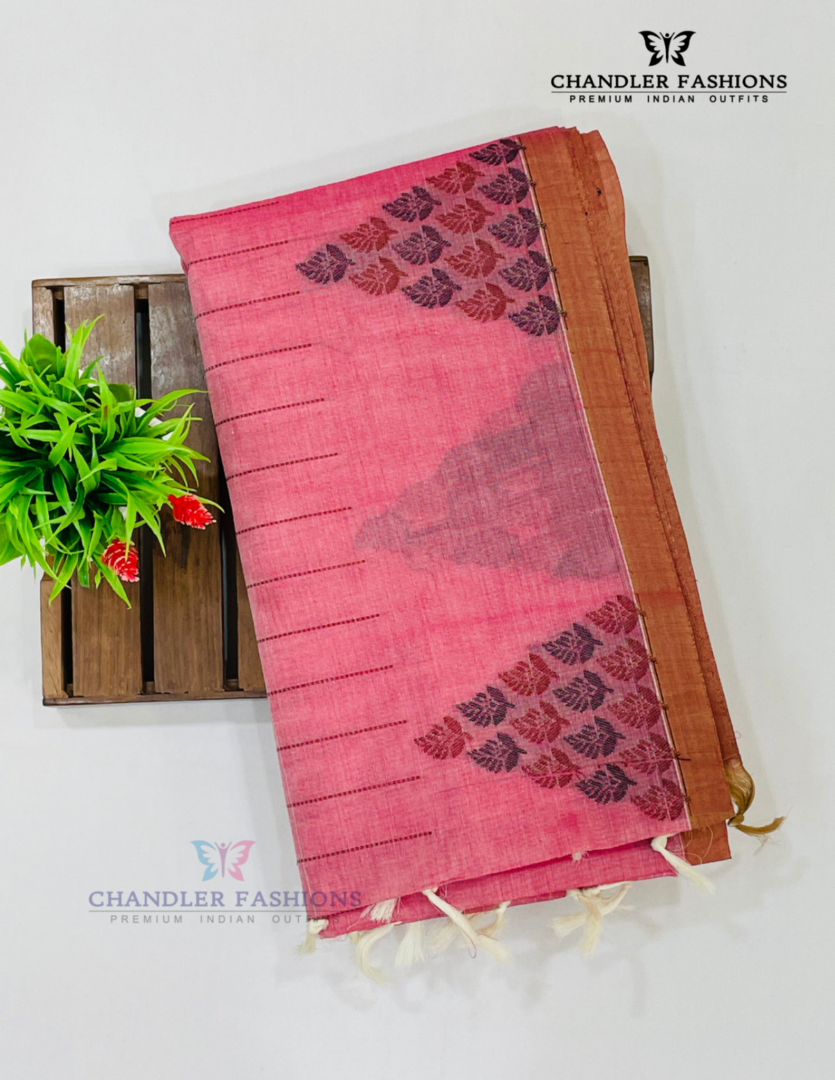 Stunning Pink Color Cotton Saree With Printed Work Near Me