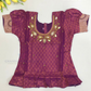 Pleasing Purple Colored Silk Langa Sets With Stone Work In Yuma