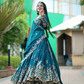 Charming Teal Blue Color Embroidery And Thread Work Lehenga Choli Near Me