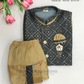 Blue Color Silk Cotton Sherwani Suit With Brooch Pin Near Me