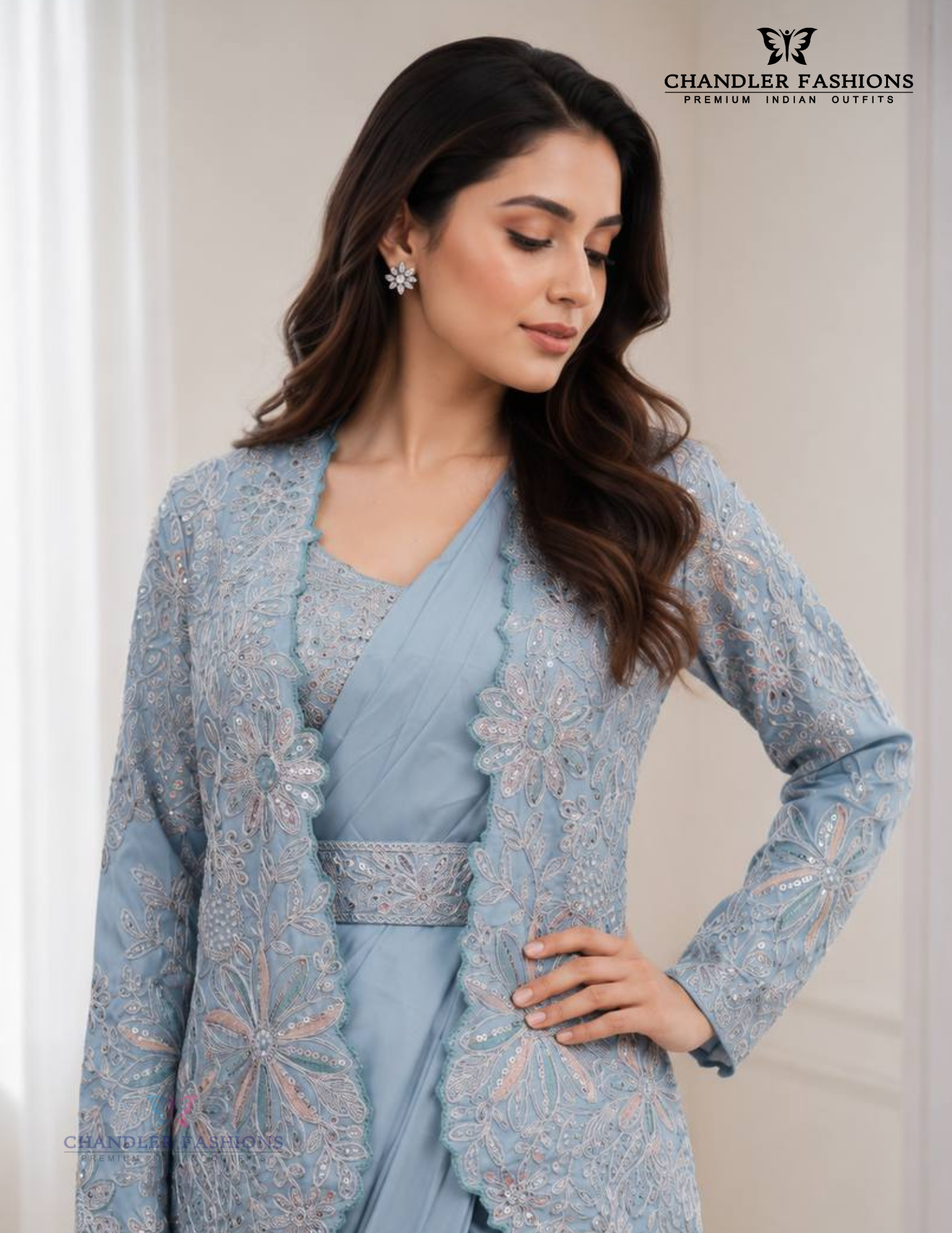 Embroidery Work Ready To Wear Saree For Women In USA