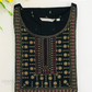 Alluring Black Color Cotton Kurti With Embroidary Work For Women Near Me