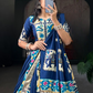 Blue Color Rayon With Printed Work Lehenga Choli With Dupatta Near Me
