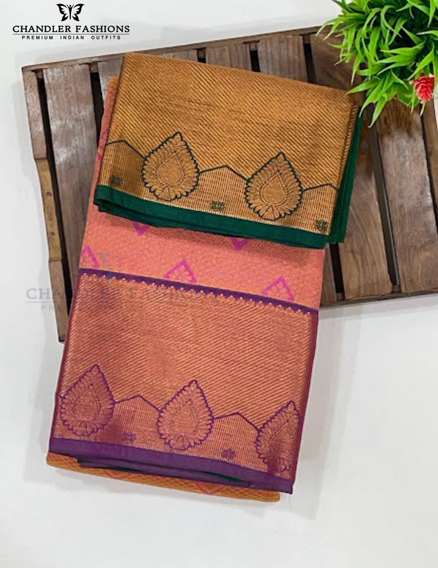 Attractive Pink Color Pure Kanchi Silk Gold Zari Work Saree For Women Near Me