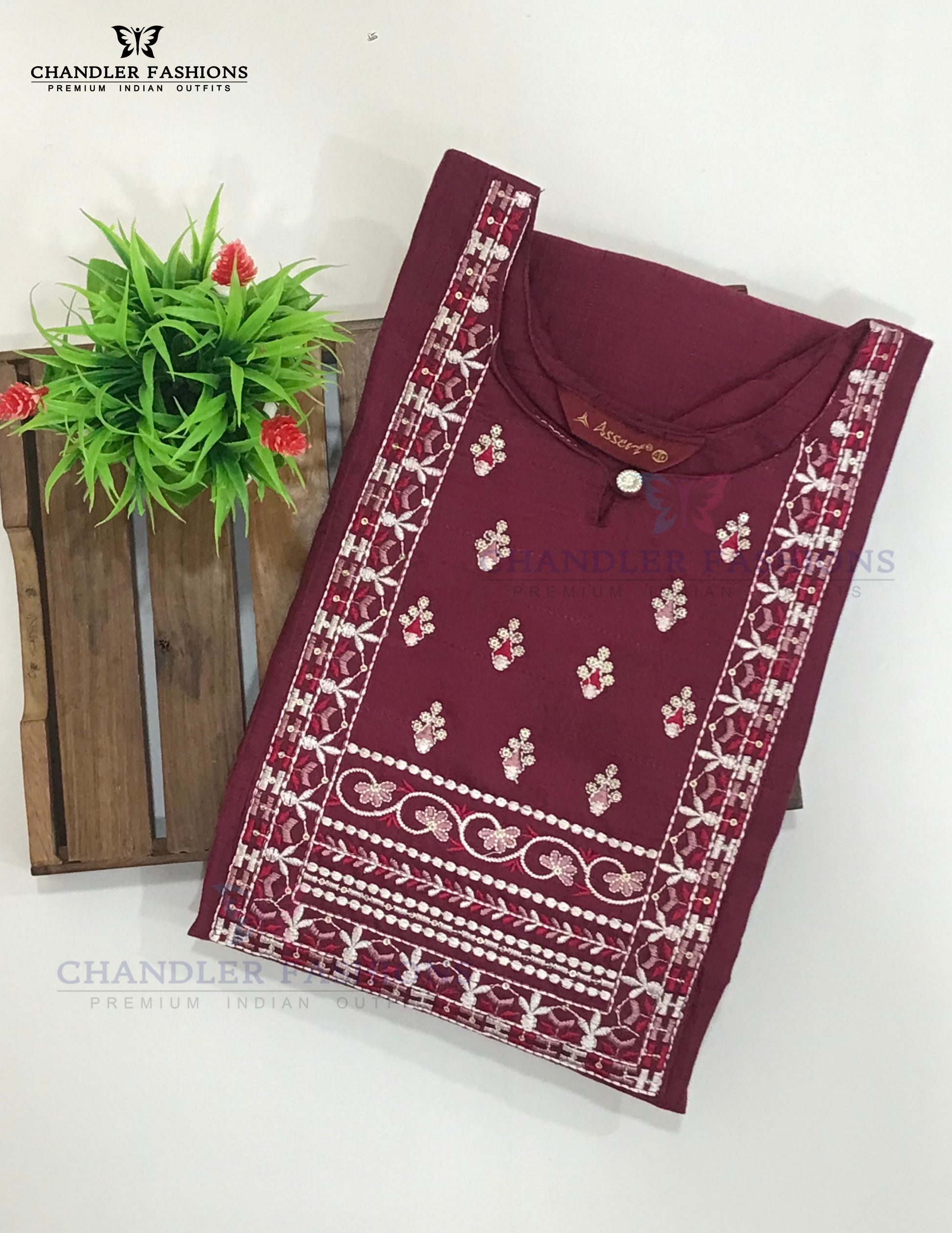 Delightful Maroon Color Cotton Kurti Near Me